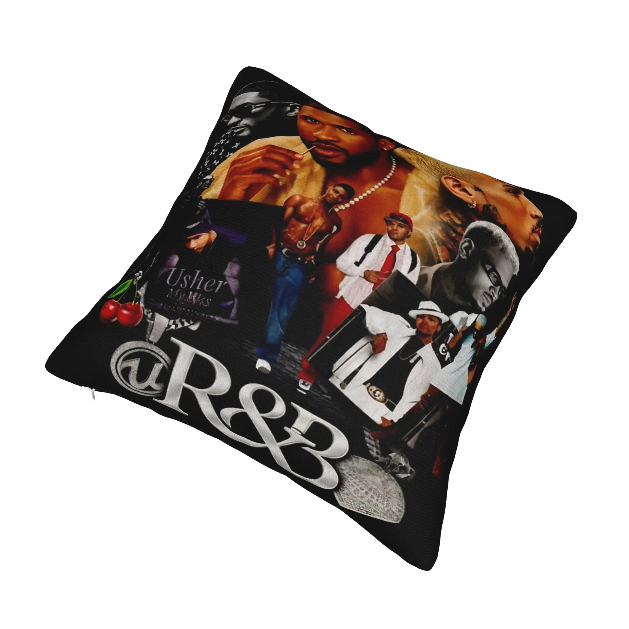 Chris Brown Usher R&B Tour 2026 Pillowcase Accessories Soft Cushion Cover Decor  Pillow Case Cover Seater Multi-Size
