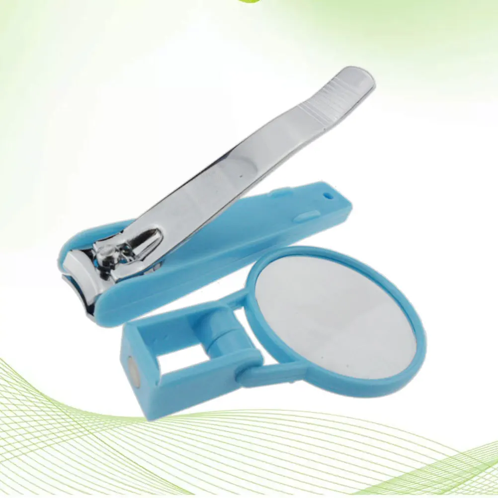 

Stainless Steel Clipper With Magnifying Glass Ergonomic Tool Newborn Easy Grip Non-Blunt Rust-Free Infant Scissors For