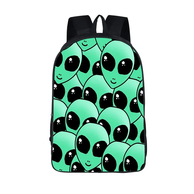 Alien UFO Print Backpack Teenage Girls Boys Fashion Schoolbags Hip Hop Bookbag Laptop Bags Women Men Travel Backpack Storage Bag