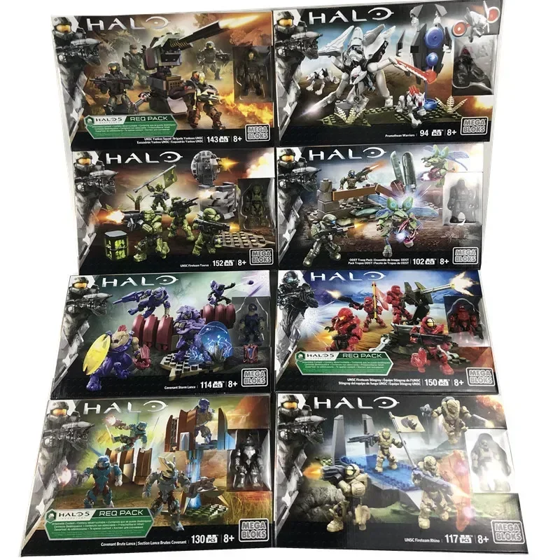 Mega Bloks Halo Unsc Fireteam Taurus Warriors Building Blocks Children Collector\'s Edition Construction Figure Toy Gifts