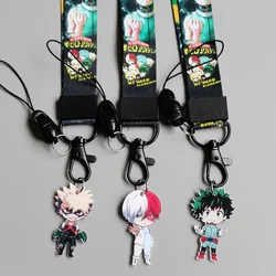 Cute My Hero Academia Cartoon Phone Strap with Neck Lanyard Neck Strap for Anime Fans and Cosplayers Mobile Neck Hanging