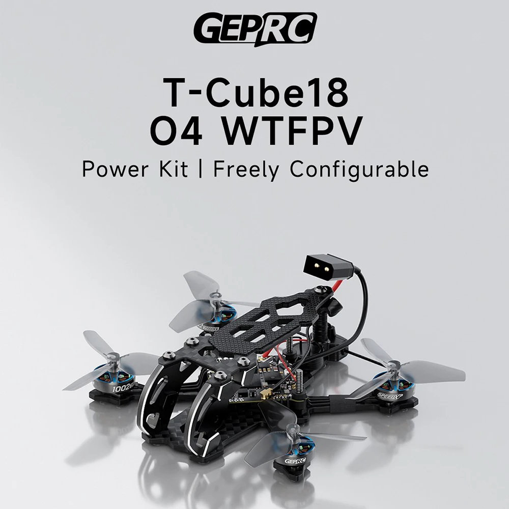 GEPRC T-Cube18 2S WTFPV 아날로그/O4 쿼드콥터 내장형 ELRS2.4G SPEEDX2 1002 18000KV 소형 FPV 드론 사진 촬영 장난감