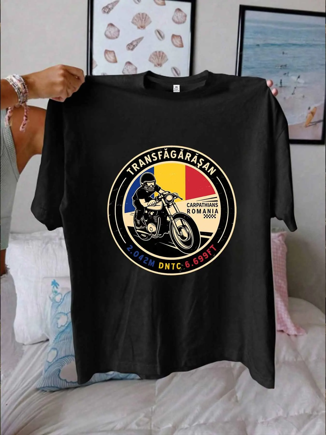 

【WY135486】Женская футболка больших размеров с круглым вырезом и короткими рукавами, эластичными рукавами и модными принтами