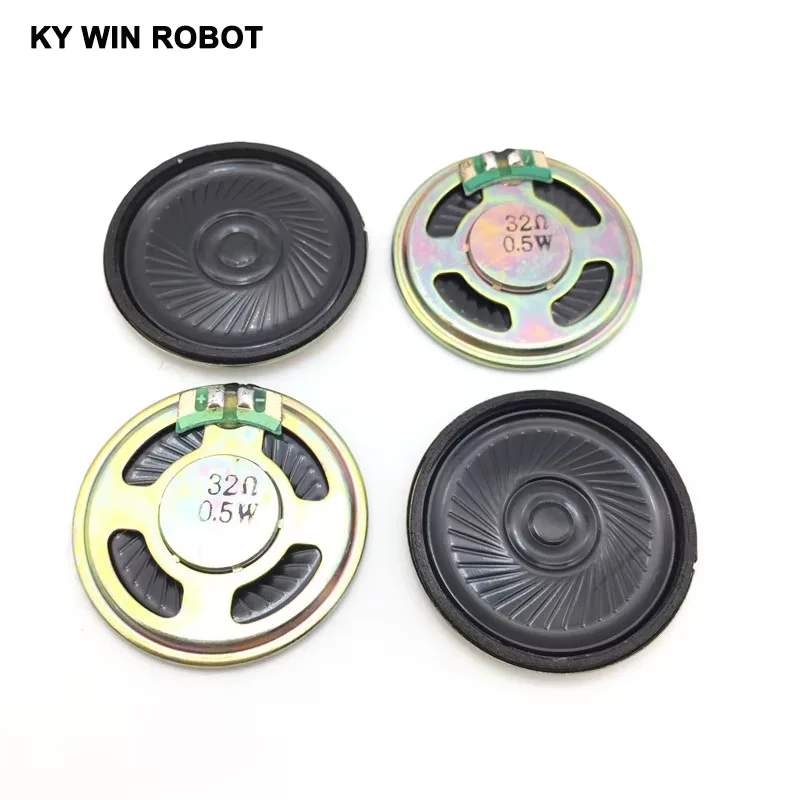 5pcs/lot New Ultra-thin speaker 32 ohms 0.5 watt 0.5W 32R speaker Diameter 40MM 4CM thickness 5MM