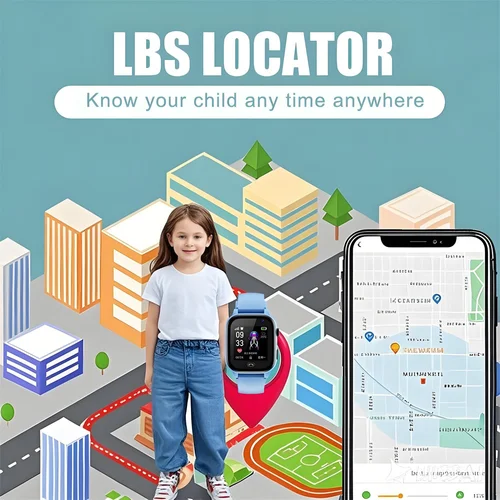 Imagen 2 del producto ﻿   Tarjeta Sim 4G 2G Internet reloj inteligente para niños llamada de emergencia ubicación LBS reloj inteligente para niños cámara reloj de teléfono impermeable con pegatina