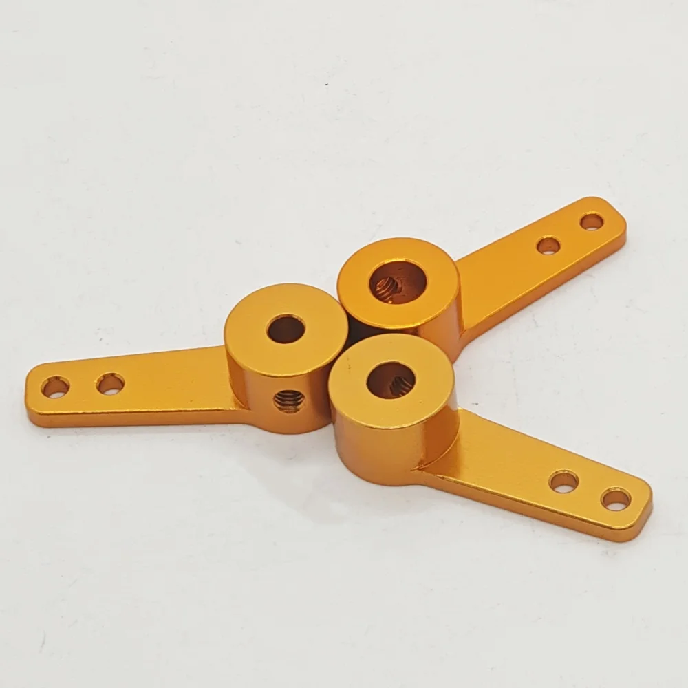 1 stücke Aluminium Legierung Lenkung Arm Lenkung Stick Servo Arm Exzentrische Rad Kurbel Verknüpfung M1.5 Schlüssel M3 Schraube für RC auto Roboter