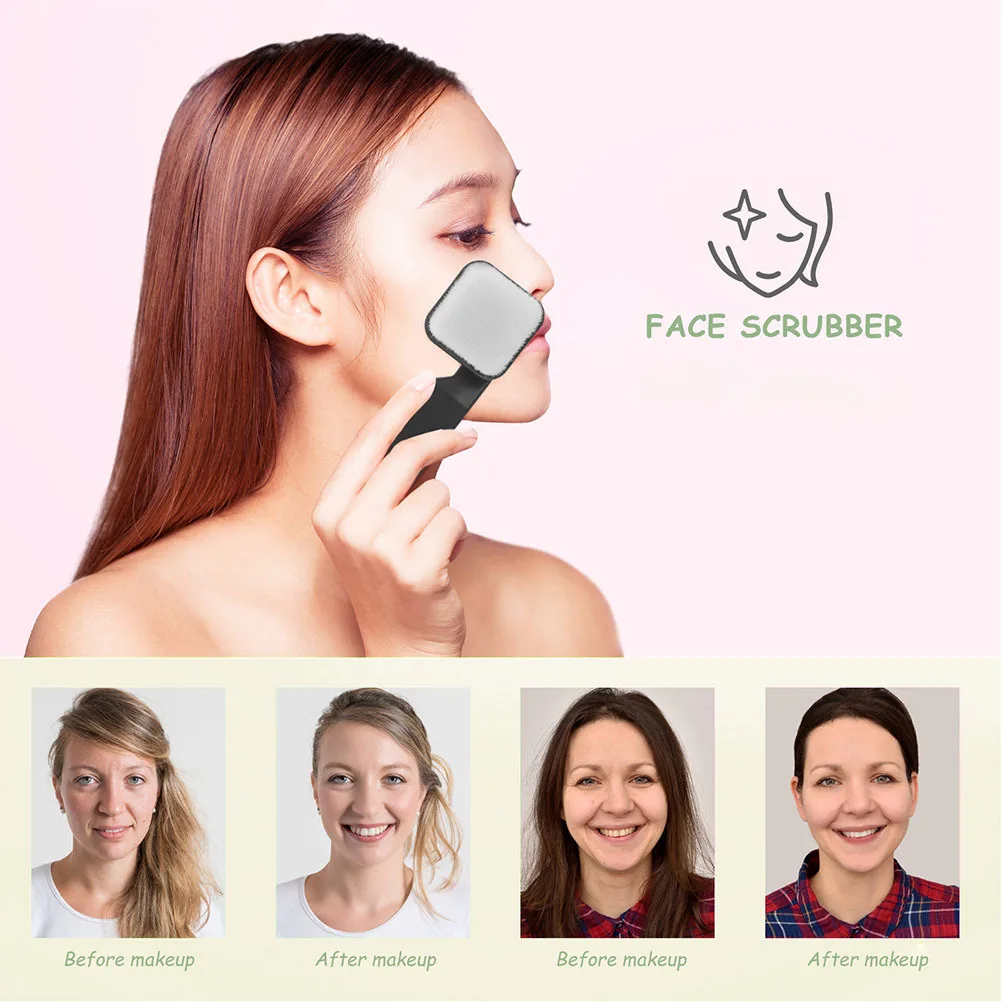 2Pcs Double Sided Silicone Face Brush Soft Facial Cleanser Tool for Daily Use Deep Pore Cleansing and Face Exfoliating