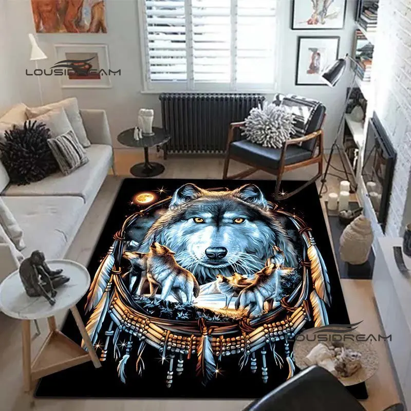 Wolf pattern  Carpets and Rug 3D printing animal Carpet Living Room Bedroom Decorate Large Area Soft Carpet Kids Room Rug