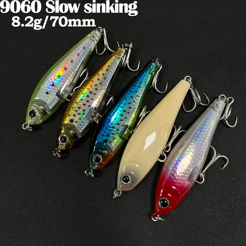 

3D Inshore Twitch Bait Slow Sinking Pencil Fishing Lures 70mm 8.2g Saltwater Artificial Hard Baits Seabass Fishing Equipment