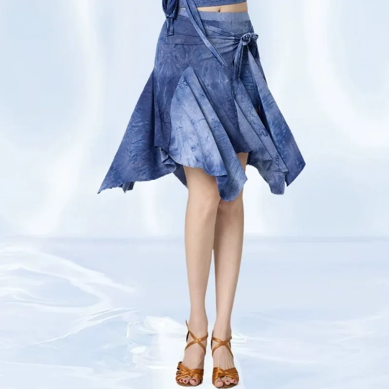 

Women Latin Dance Skirt Adult Short Skirt Modern Ballroom Dancewear Square Dance Professional Practice Casual Dance Bottoms