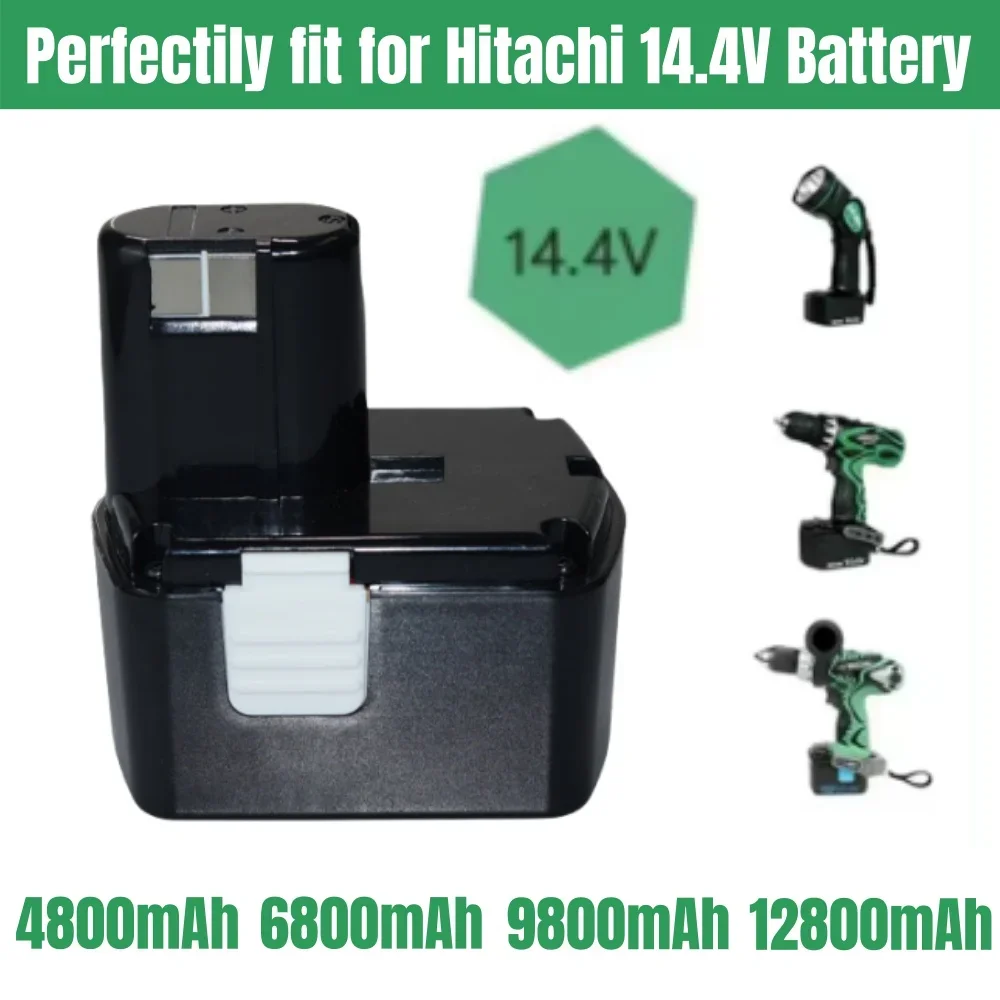 

14.4V 4800/6800/9800/12800mAh Replaceable Power Tool Battery For Hitachi BCL1430 CJ14DL DH14DL EBL1430 BCL1415