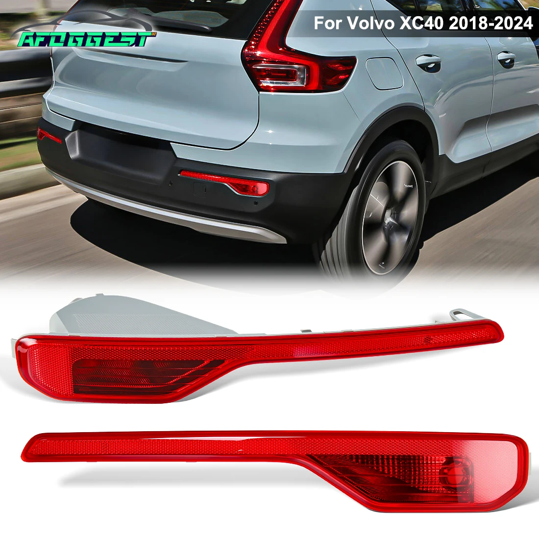 Rear Bumper Reflector Light For Volvo XC40 2018 2019 2020 2021 2022 2023 2024 Rear Reflector Without Bulbs 316556865 31656866