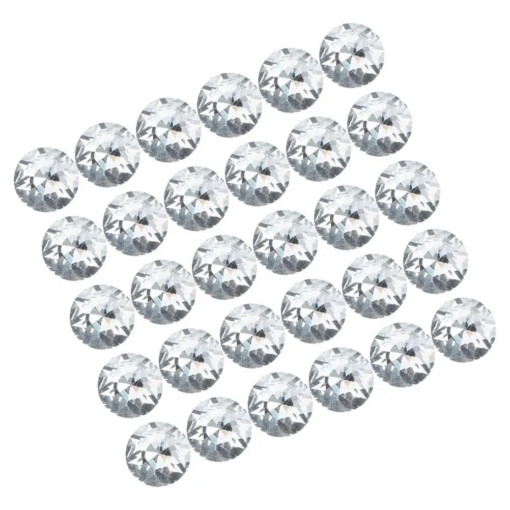 

30 Pcs Soft Buckle Upholstery Nails Round Rhinestone Buttons Transparent Acrylic Furniture Nail Supplies Background