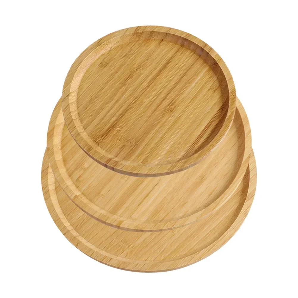 Round Wooden Serving Tray Tableware Stand Food Tray For Fruit Pizza Hotel Home Service Tray Wooden Tray 20 25 30cm