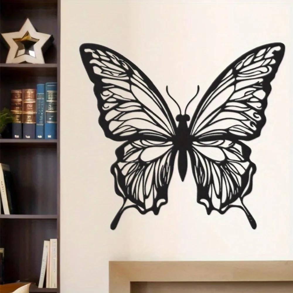 15.75in Butterfly Metal Wall Art, Outdoor Hanging Decor for Patio, Unique Gift Sculpture