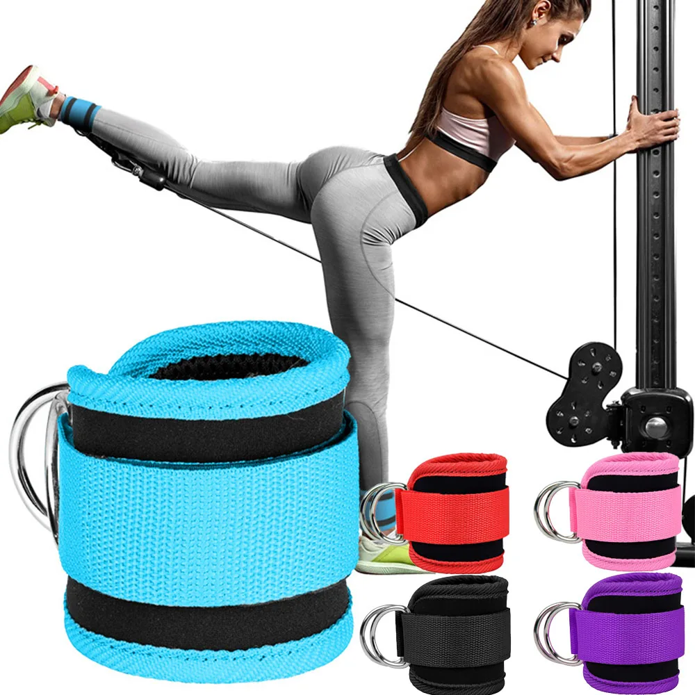 Ankle Straps Leg Strength Workouts Pulley Adjustable D-Ring Support Cuffs Sports Exercises Fitness Home Gym Booty Workouts