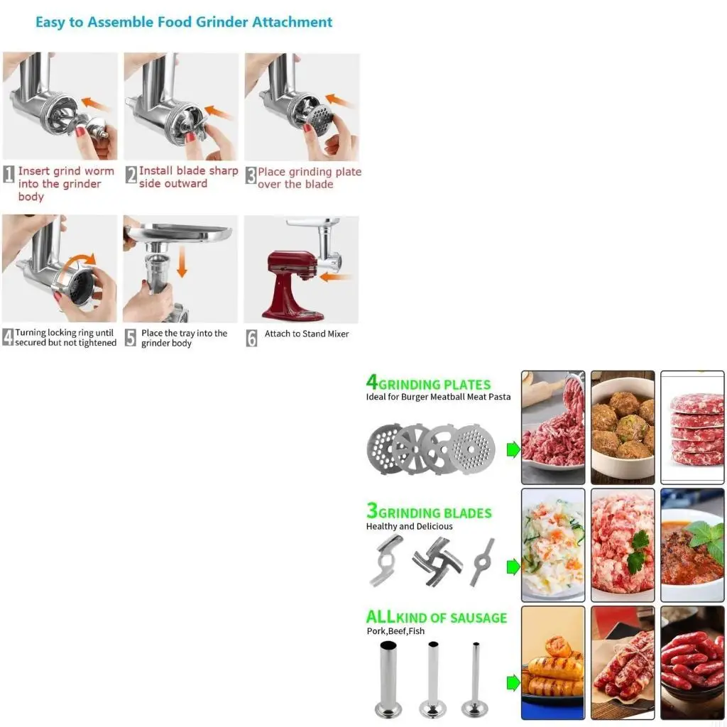 J6PE Grinder Sausage Stuffer Tube Grinding Plates Blade Tool for SM-50BC SM-50BK