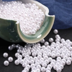 4-14mm 5-100Pcs/lot Imitation pearl Round Beads DIY For Necklace Bracelet Jewelry Making Faux Pearl  Pendant