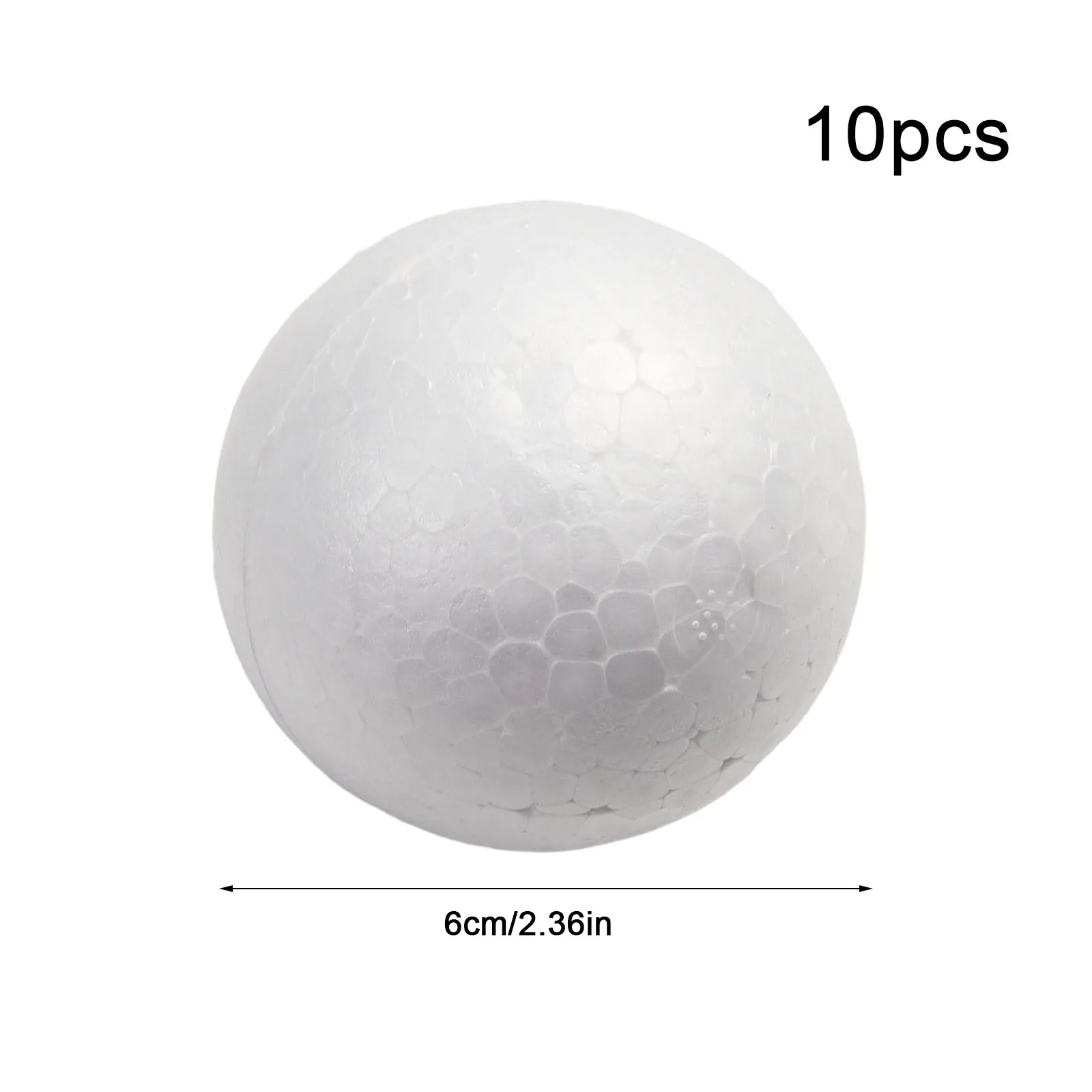 10pcs White Polystyrene Foam Balls, Perfect for Model Making and DIY Crafts, Ideal for House Decoration and Special Occasions