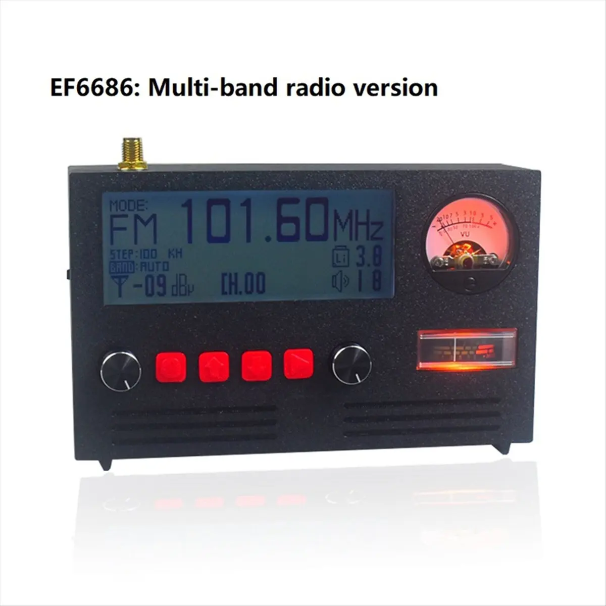 【~ New A88T】TEF6686 FM Multi-Band Radio Receiver 8000mAH Lithium Battery NyaKoishi Versio with Audio VU Indication and S-Meter