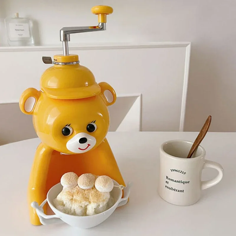 

Bear Shaved Ice Machine Home Small Hand Shake Smoothie Machine Manual Ice Crushing Machine Children's Ice