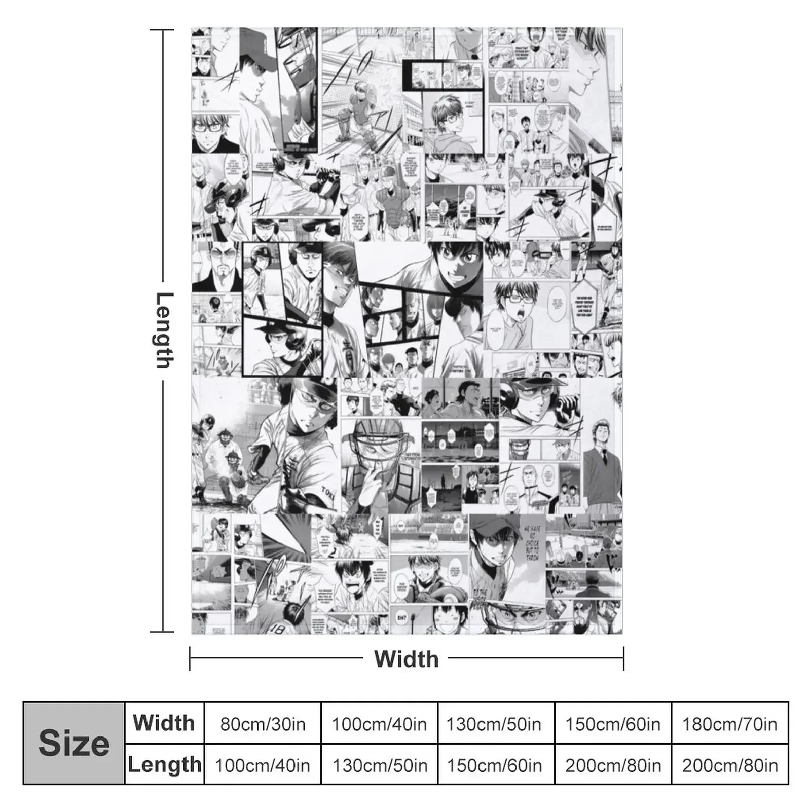 Diamond no Ace Manga Collage Throw Blanket Kid'S christmas gifts Soft Plaid Decorative Sofas heavy to sleep Moving Blankets
