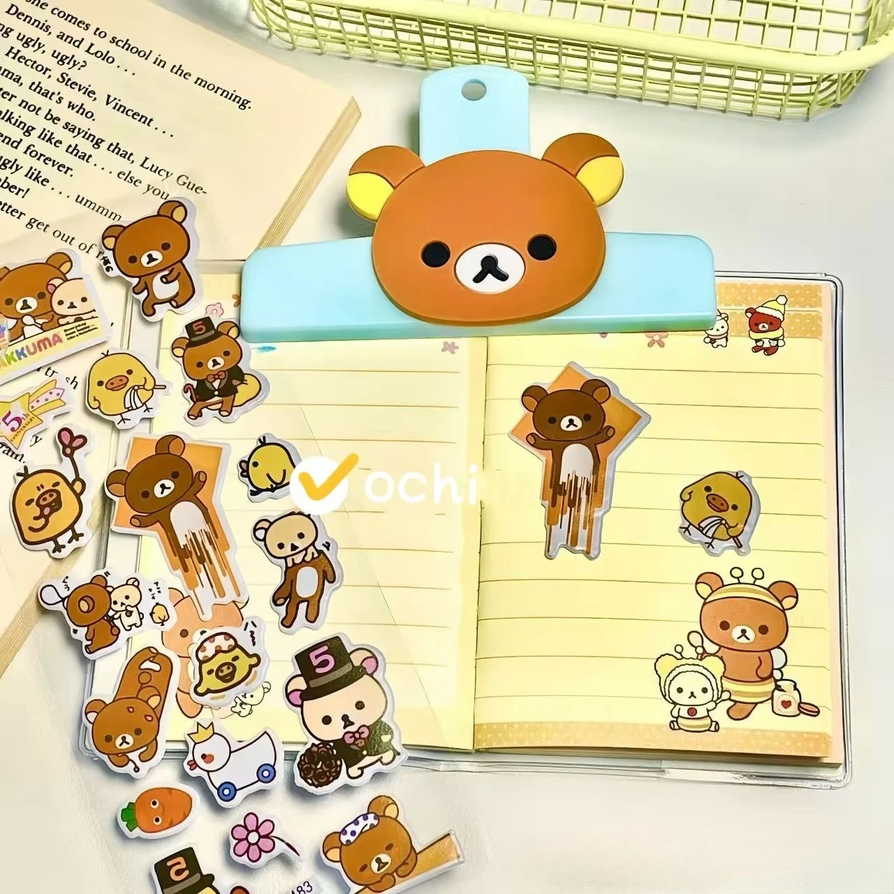 12Sheets Cartoon Rilakkuma Bubble Stickers Kawaii Anime Three Dimensional 3D Puffy Bulk Sticker Kids Girls DIY Toys Sticker Gift view 3