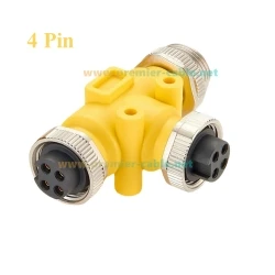 IP67 Mini-Fast 7/8"-16UNF T-Verteiler Mini-Change 6-poliger Stecker auf Buchse Industrieller Rundsteckverbinder für DeviceNet Profibus – Detail 3