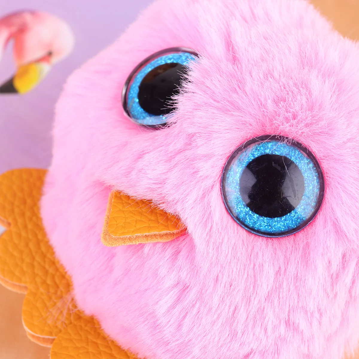 سلسلة مفاتيح كرة الشعر الإبداعية حلقة رئيسية حامل مفاتيح فريد لحقيبة مفاتيح الديكور هدية صغيرة للنساء الفتيات رائعة #3