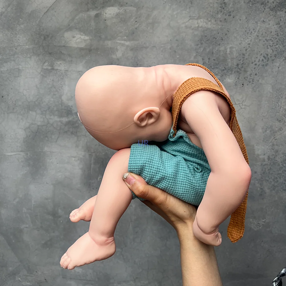 Superzachte mollige 20" platina siliconen herboren babypop Loulou Marshmallow ongeverfd handgemaakt pasgeboren meisje voor collectiecadeau