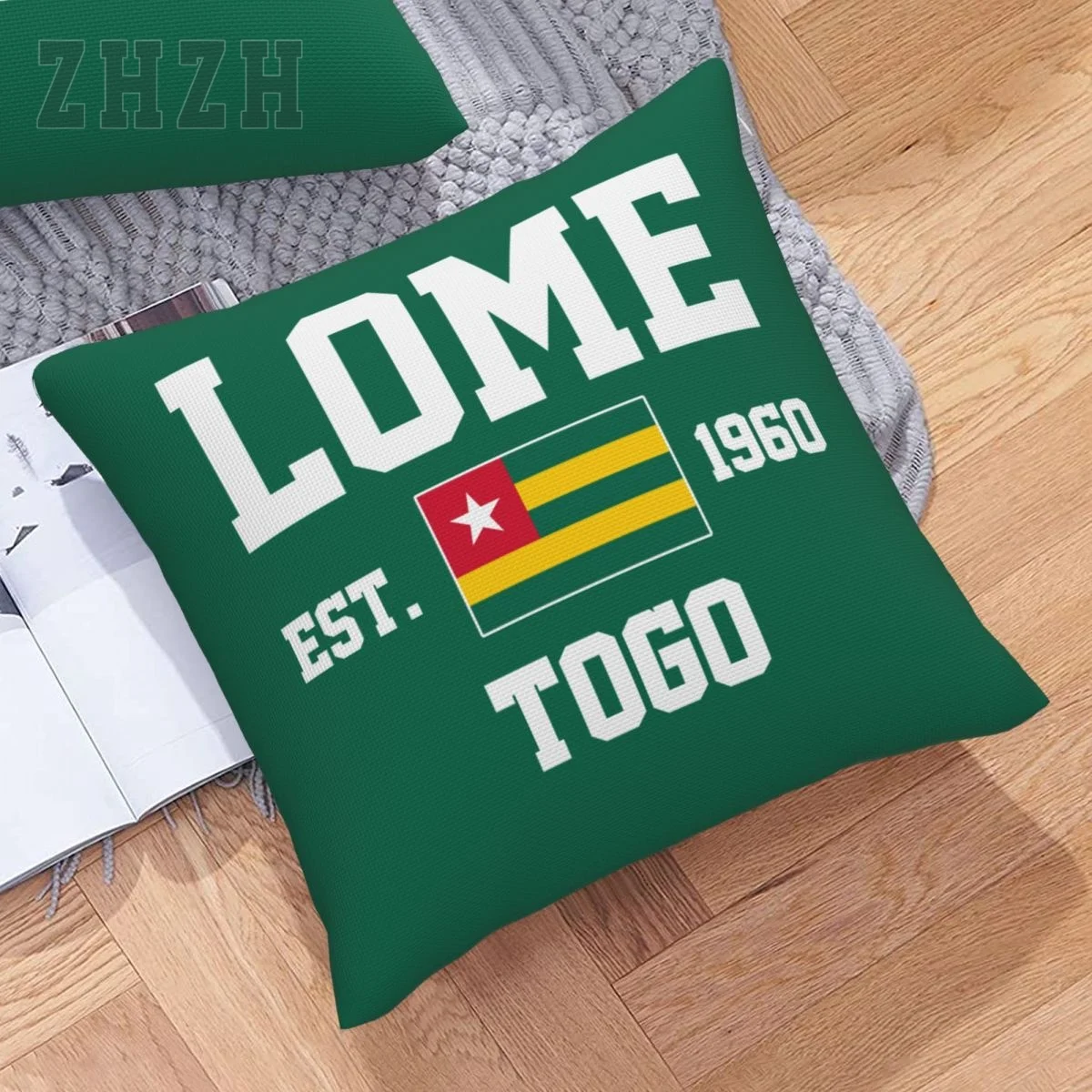 More Styles Linen Pillowcases Togo EST.1960 Lome Capital Throw Pillow Cover Family Home Decor Sofa Car Waist Cushion