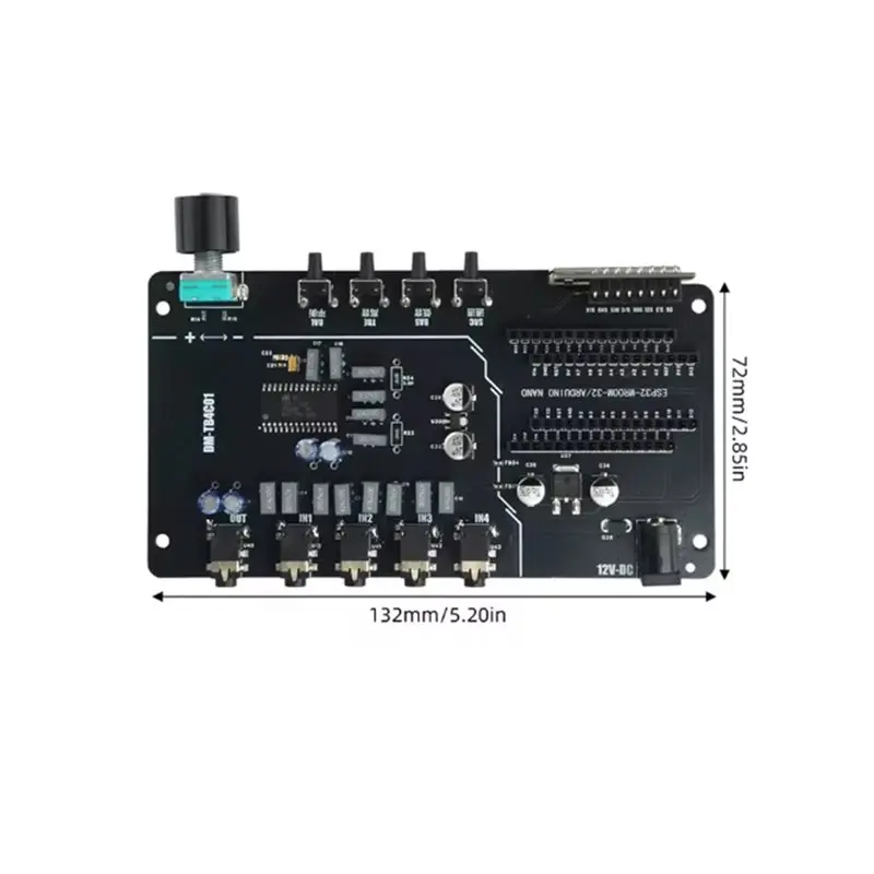 T23C TDA7440 Digital Audio Controller 4 Channel Stereo Audio Module Support Secondary Development