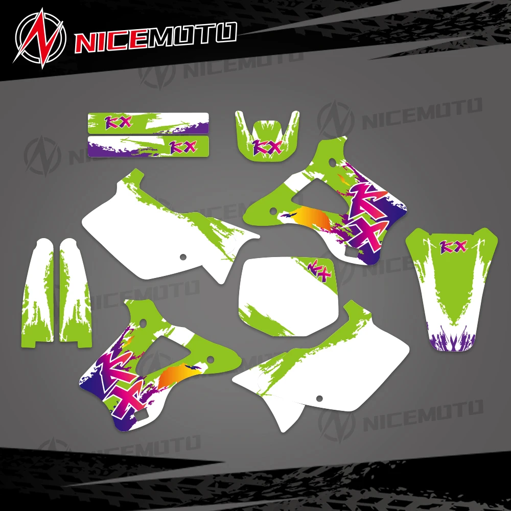 

For Kawasaki KX125 KX250 KX 125 250 1994-1998 1997 1996 1995 Motorcycle Fairing Graphic Backgounds Decals Stickers Kit Customize