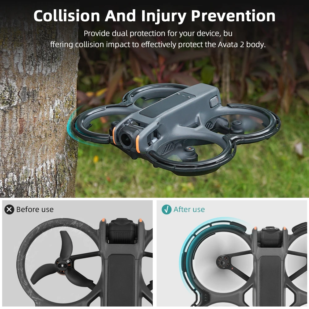 Protective Bumper for dji Avata 2 Drone Accessories Propeller Guard Anti-Collision Impact Protectors Prop Bumper