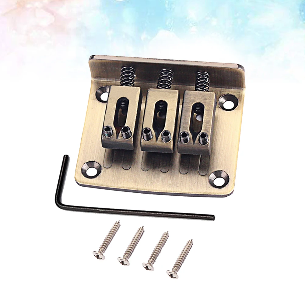 

Hardtail Saddle Bridge Top Load Fixed Bridge Electric Guitar Replacement Alloy Die Cast Guitar Parts Accessory