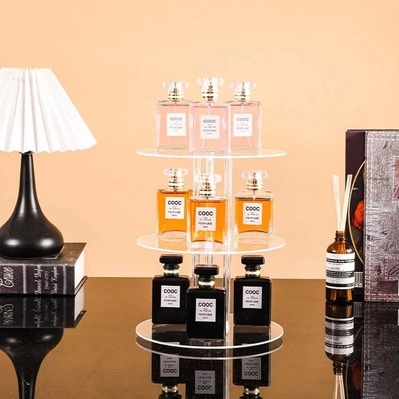 2/3/4 Layer Perfume Rack Storage Bubble Mart Display Box Handmade Box Acrylic Shelf Small Ornament Display Cabinet