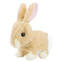 Robot Rabbit Toy Electronic Rabbit Plush Pet Walking Jumping Interactive Animal Toys For Children Birthday Gifts