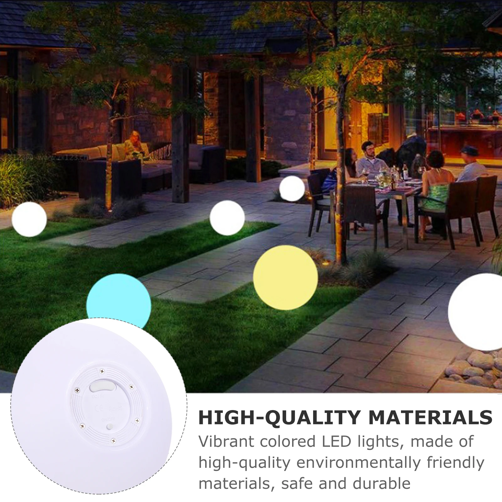 

Multicolor Remote Controlled Dimming Ball Lamp Eco-Friendly Led Decorative Floor Lamp For Outdoor Indoor Use Small