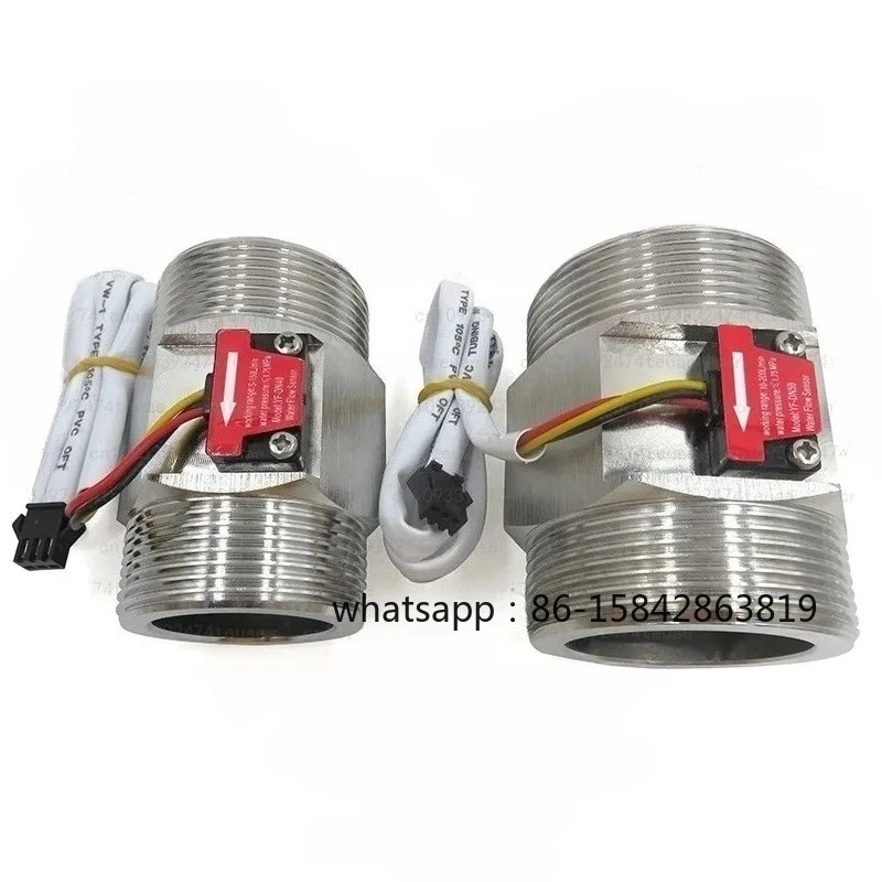 304 Stainless Steel DN40 DN50 Water Flow Sensor 1.5inch 2inch Large Diameter Hall Turbine Flow Meter