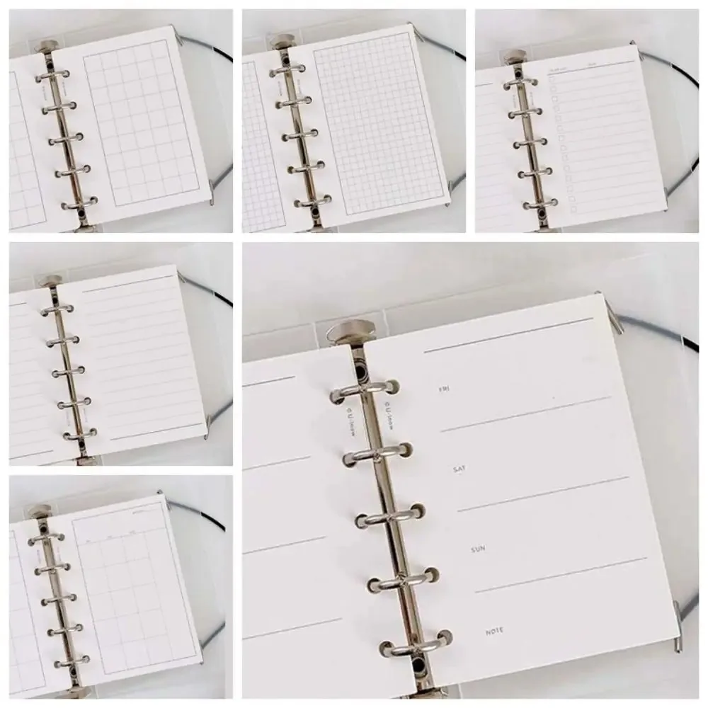 50 Vellen M5 A8 Losbladige Notebook Navulpapier 5-gat Index Binnenpagina Kaarten Innerlijke Navulling Bindmiddel Papier Pagina's Blanco Briefpapier