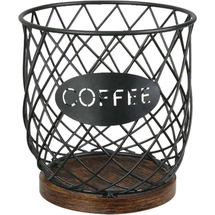 Organizador portavasos K con diseño resistente para un almacenamiento eficiente de cápsulas de café, cesta de rejilla Circular de gran capacidad, Ideal para cocina