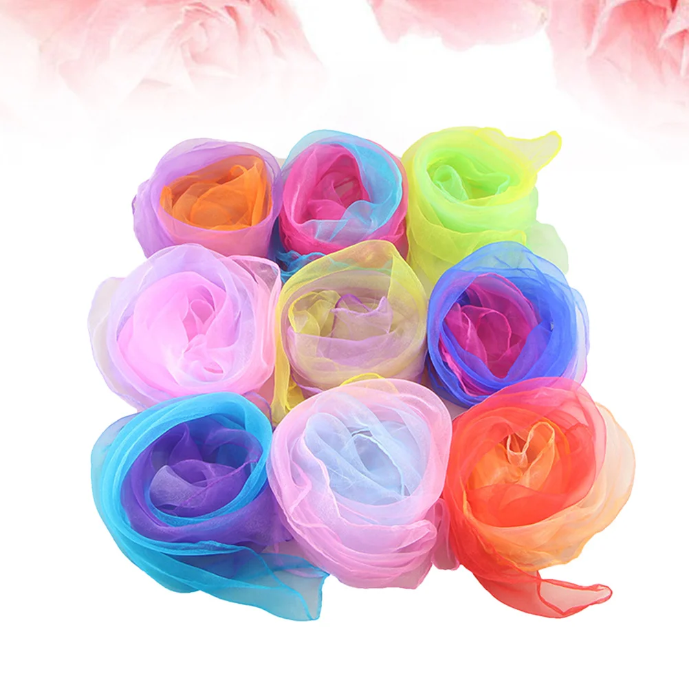 

20pcs Small Juggling Dance Scarves For Kids Soft Nylon Fabric Stage Performance Kindergarten Gift Lightweight Scarves