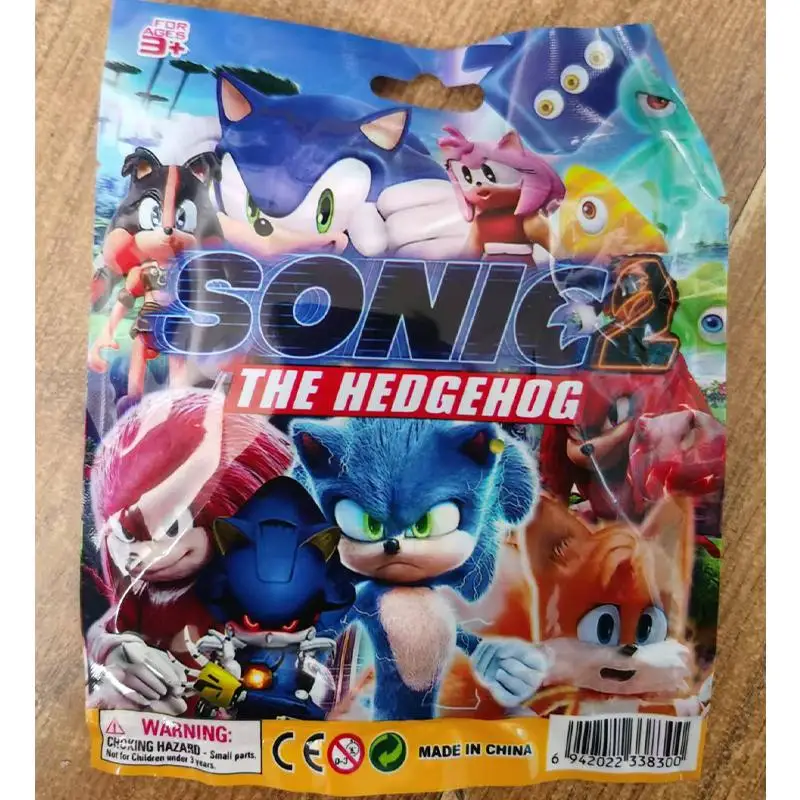 1Pack Bandai Sega Sonic The Hedgehog One Doll and Three Card Kawaii Anime Cartoon Cute Gift Toys for Children