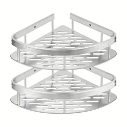 Bathroom Shelf Makeup Storage Organizer Aluminum Alloy Shampoo Rack Shower Shelf Bathroom Accessories No Drill Wall Shelf