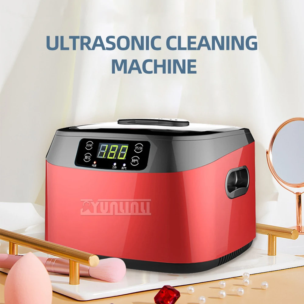 Household Ultrasonic Cleaner Glasses Watches Jewelry Circuit Board Nozzle Ultrasonic Cleaning Machine 1.2l 70w