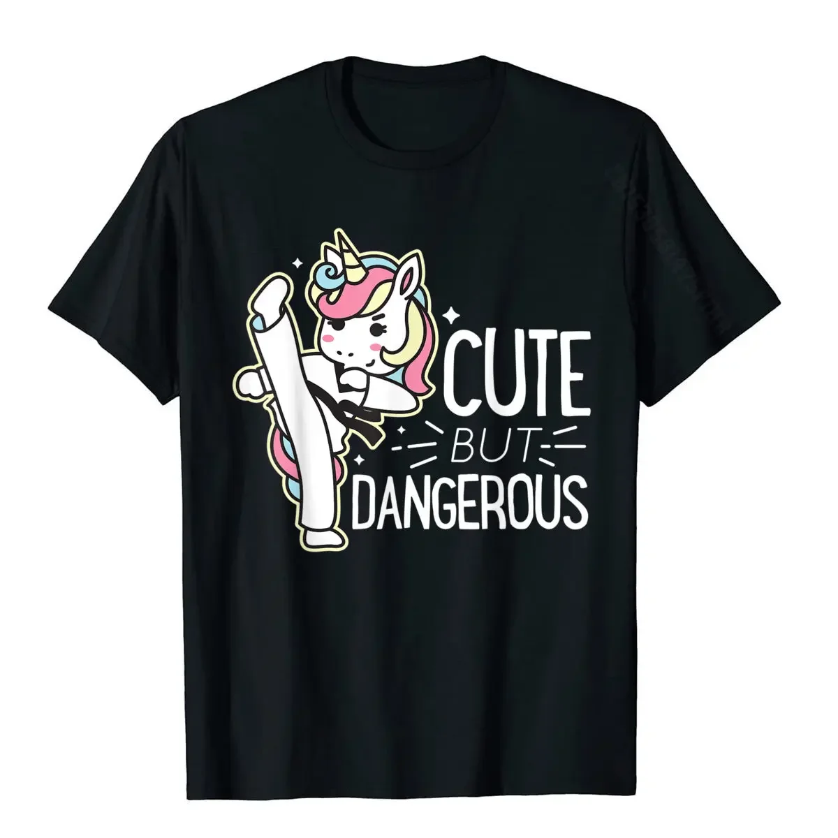 Kawaii Dangerous Karate Taekwondo Tshirt Funny Graphic Tshirts Women Men O-neck Casual Short Sv Tee Ropa Mujer Camisetas