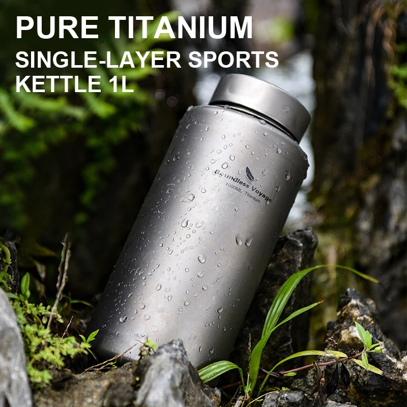 

Pure Titanium Single-Layer Sports Kettle 1l,Ultra Lightweight Portable Health,Outdoor Camping,Mountaineering,Travel Water Bottle