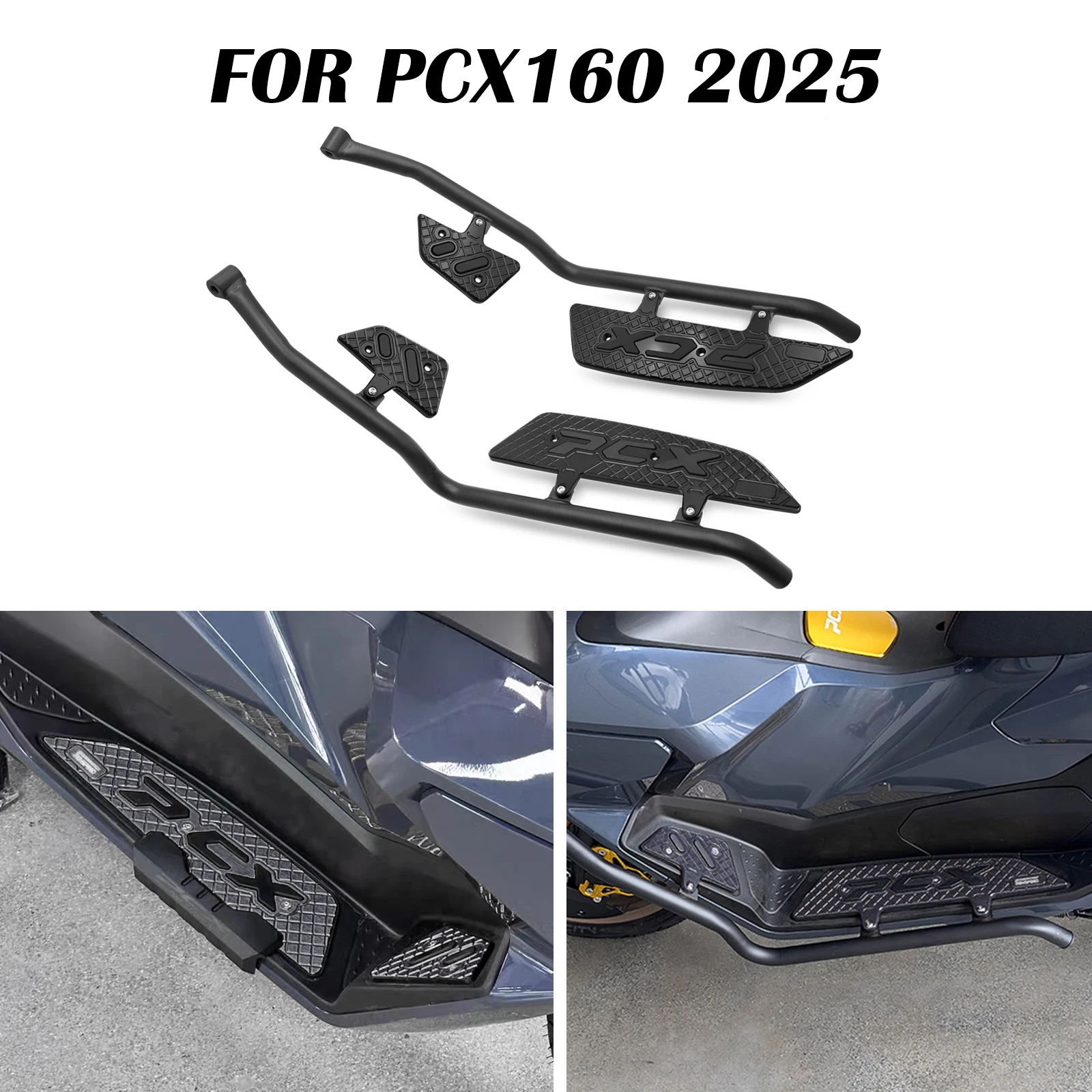

For honda PCX 160 pcx160 2025 Motorcycle Footpads Modified motorcycle accessories Crash guard bumper Crash bar with footrest