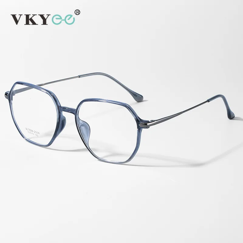 VICKY Simple New Fashion Personalized Geometric Design Polygonal Frames Anti-Blue Light Glasses Customizable Prescription