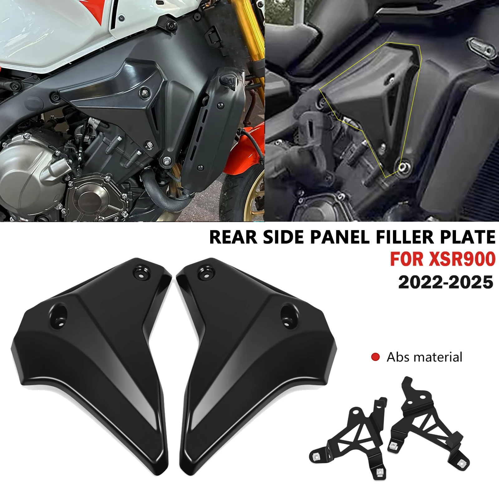 

For Motorcycle Side Frame Panel Guard Front Infill Side Panels Covers Fairing Cowl Plate Cover XSR900 2025 2024 2023 2022